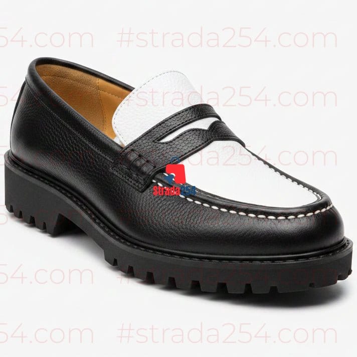 👞 Classic Contrast Penny Loafers – Premium Casual Series_MHA