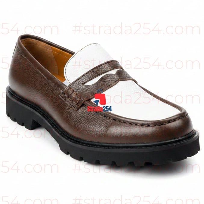 👞 Classic Contrast Penny Loafers – Premium Casual Series_MHA
