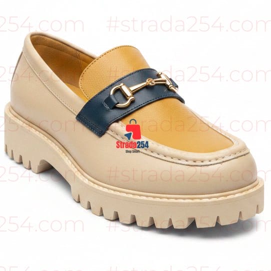 👞 Classic Contrast Penny Loafers – Premium Casual Series_MHA
