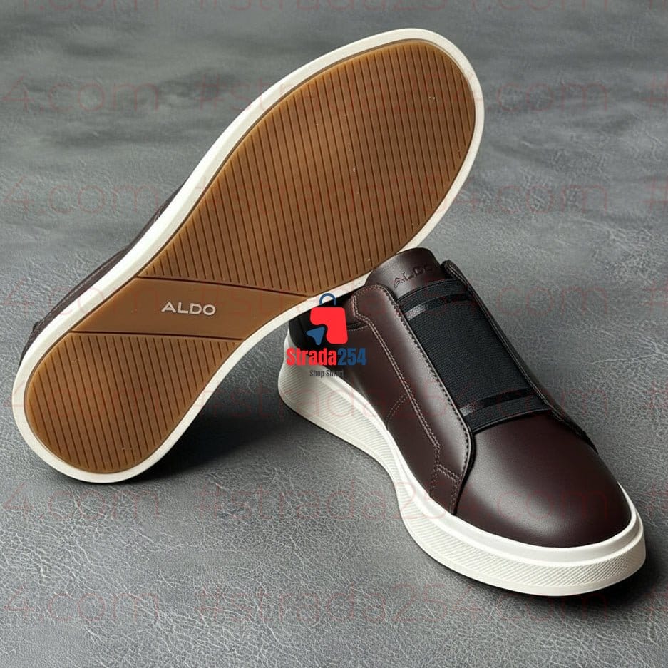 STRADA254 FlexEase Leather Slip-On Sneakers – Cushioned Minimalist Shoes for Casual & Smart Wear_BACD5F
