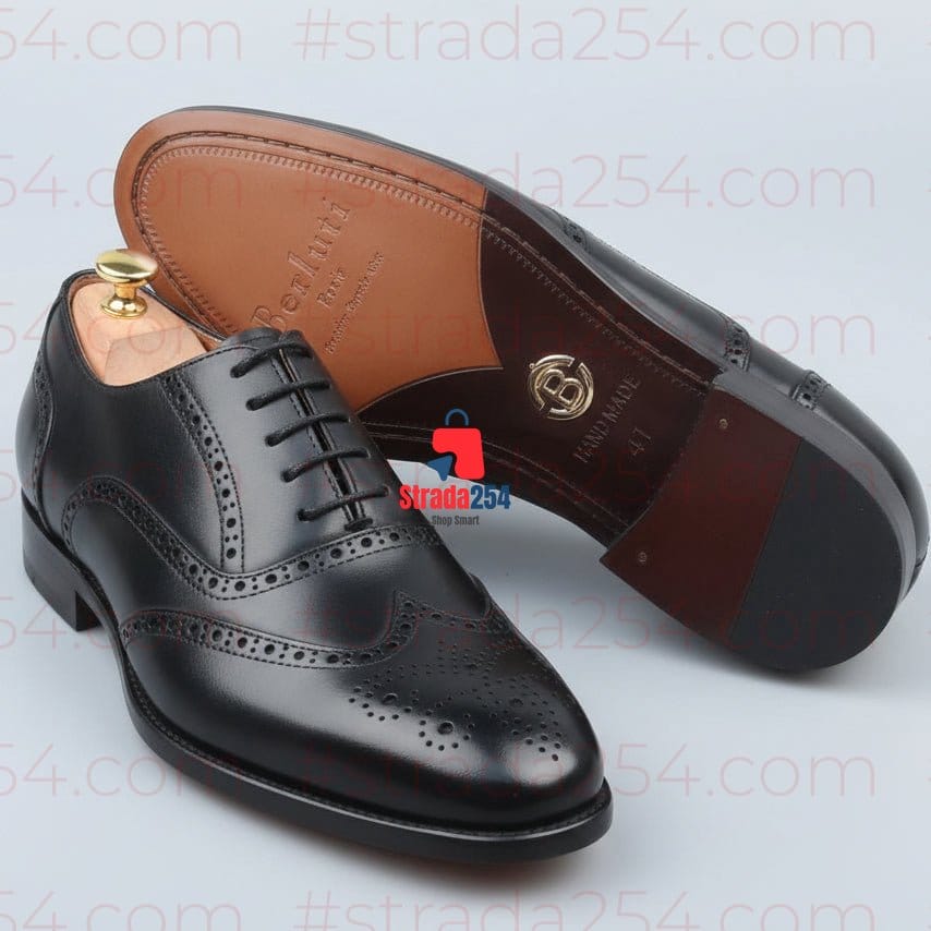 STRADA254 Premium Leather Brogue Oxford Shoes – Classic Formal Dress & Office Wear_2NCH