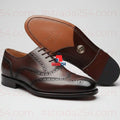 STRADA254 Premium Leather Brogue Oxford Shoes – Classic Formal Dress & Office Wear_2NCH