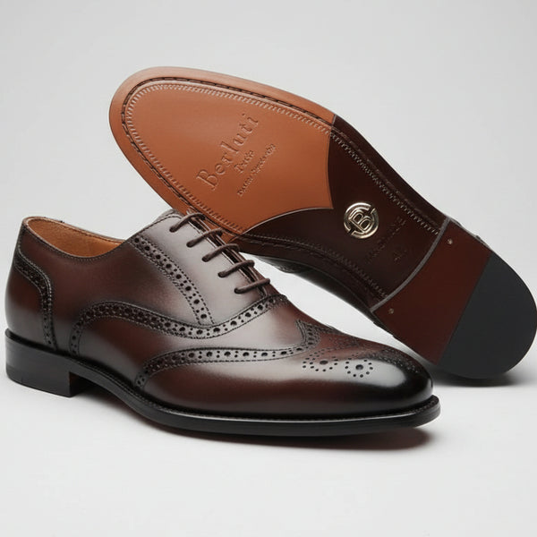 STRADA254 Premium Leather Brogue Oxford Shoes – Classic Formal Dress & Office Wear_2NCH