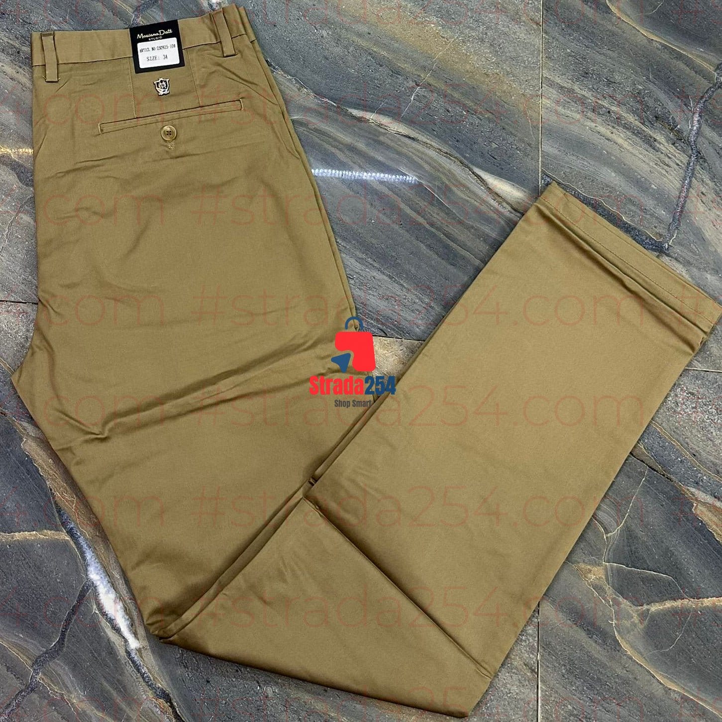 Men’s Premium Soft Khaki Trousers – Classic Fit (Normal Pockets)_AT