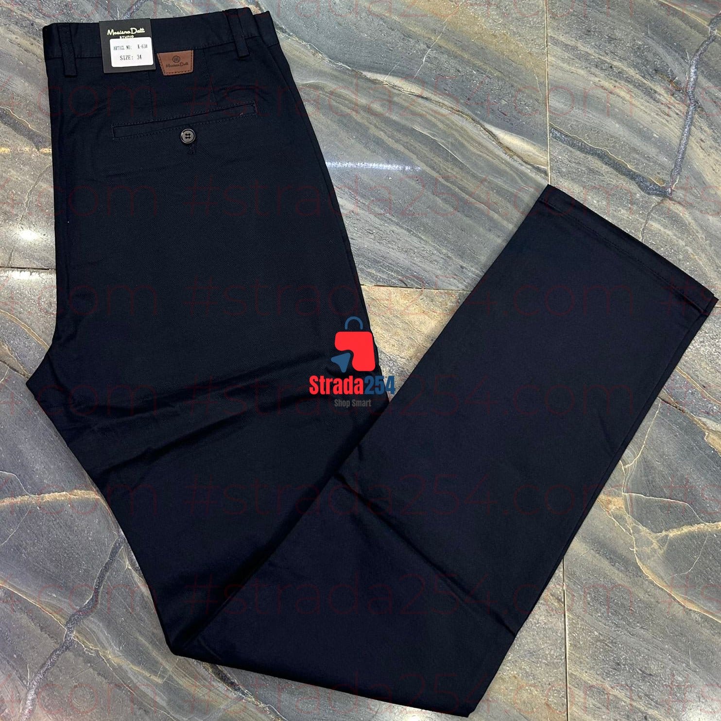 Men’s Premium Soft Khaki Trousers – Classic Fit (Normal Pockets)_AT