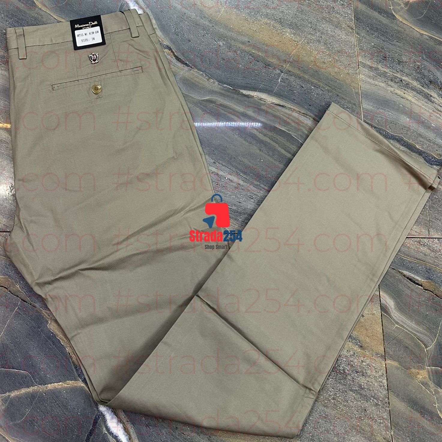 Men’s Premium Soft Khaki Trousers – Classic Fit (Normal Pockets)_AT
