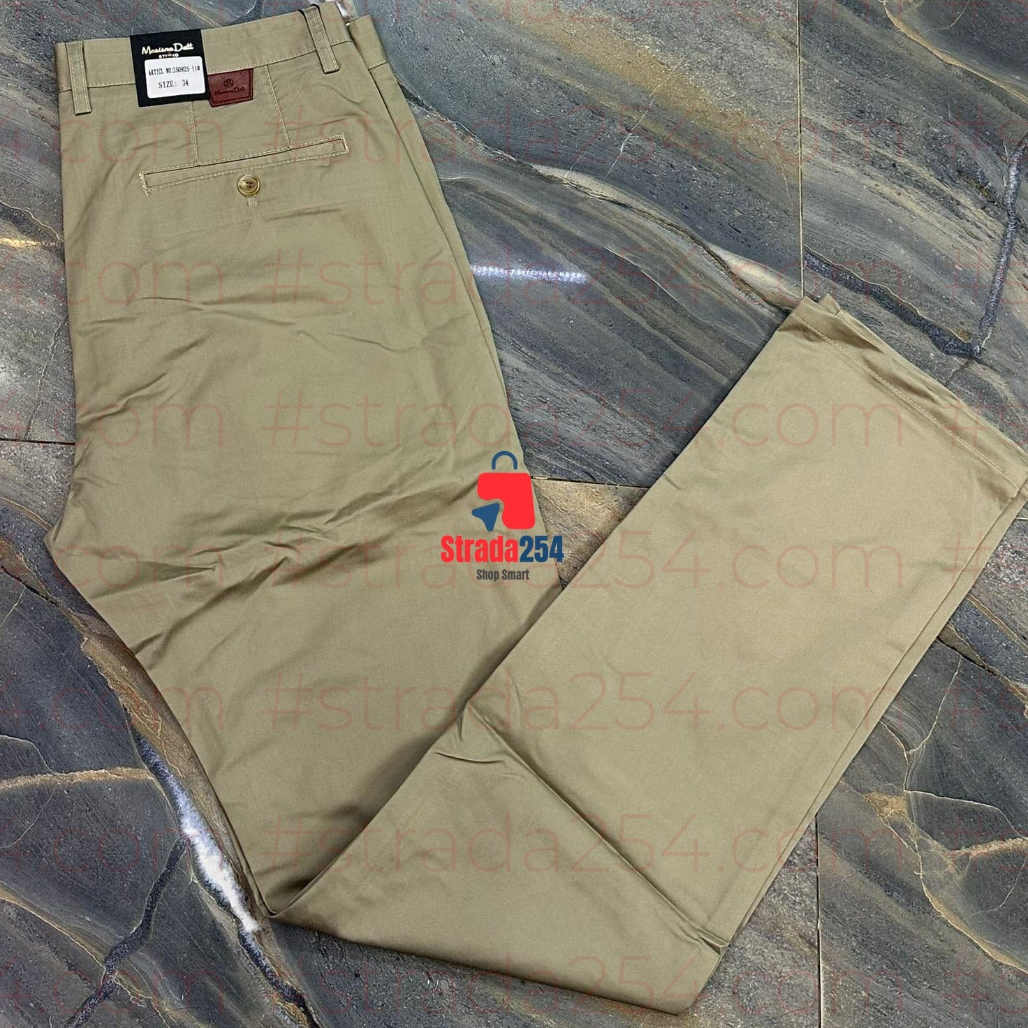 Men’s Premium Soft Khaki Trousers – Classic Fit (Normal Pockets)_AT