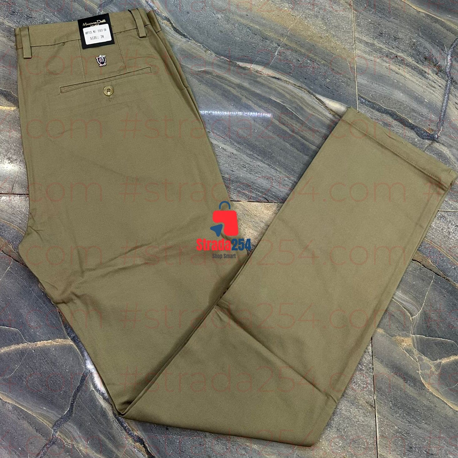 Men’s Premium Soft Khaki Trousers – Classic Fit (Normal Pockets)_AT