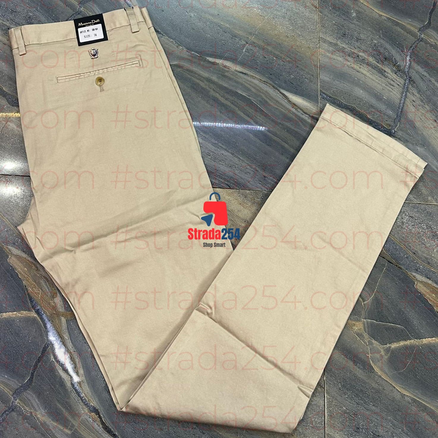 Men’s Premium Soft Khaki Trousers – Classic Fit (Normal Pockets)_AT