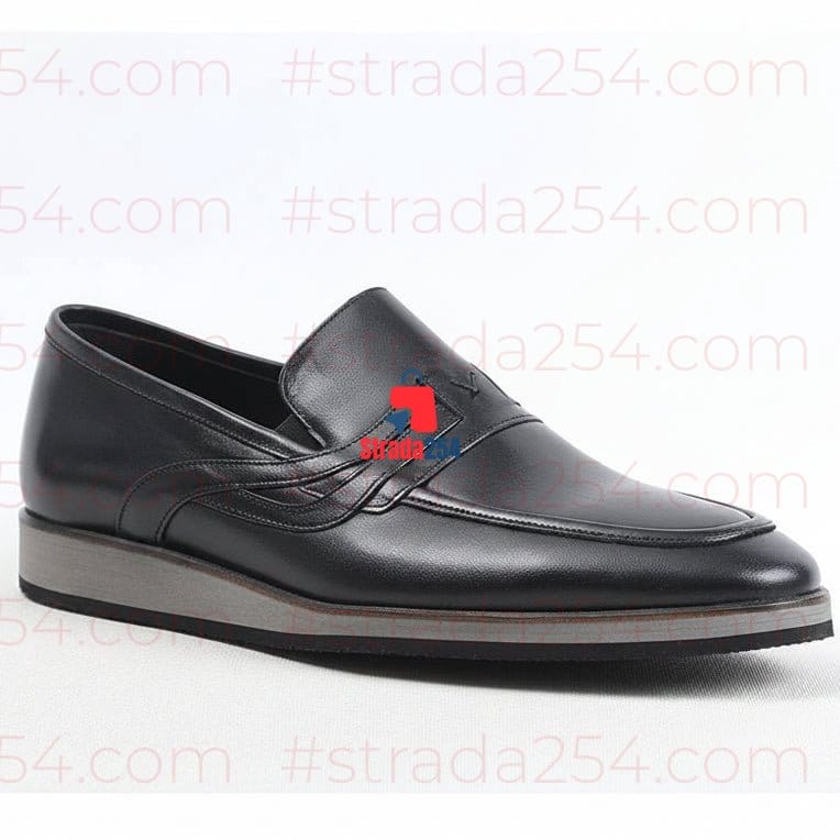 STRADA254 Premium Slip-On Executive Loafers – Classic Leather Official Shoes_ZKRY