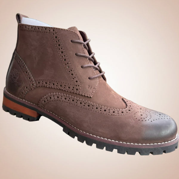 Premium Wingtip Leather Chukka Boots Collection_KK