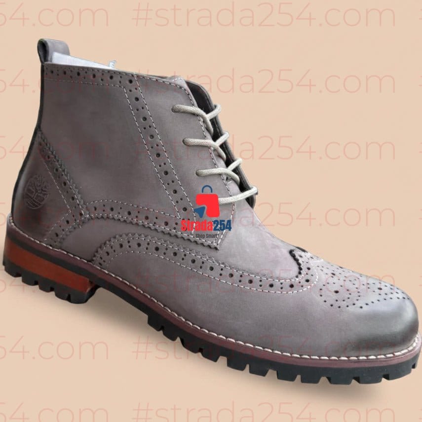 Premium Wingtip Leather Chukka Boots Collection_KK