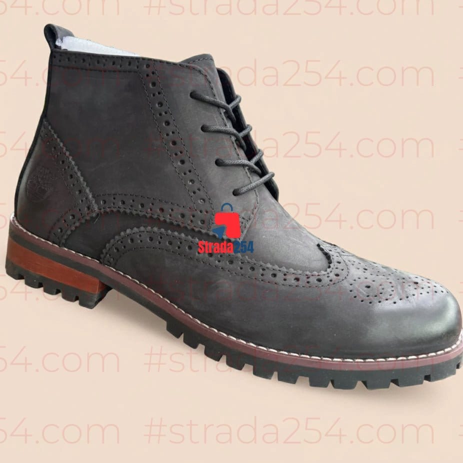 Premium Wingtip Leather Chukka Boots Collection_KK