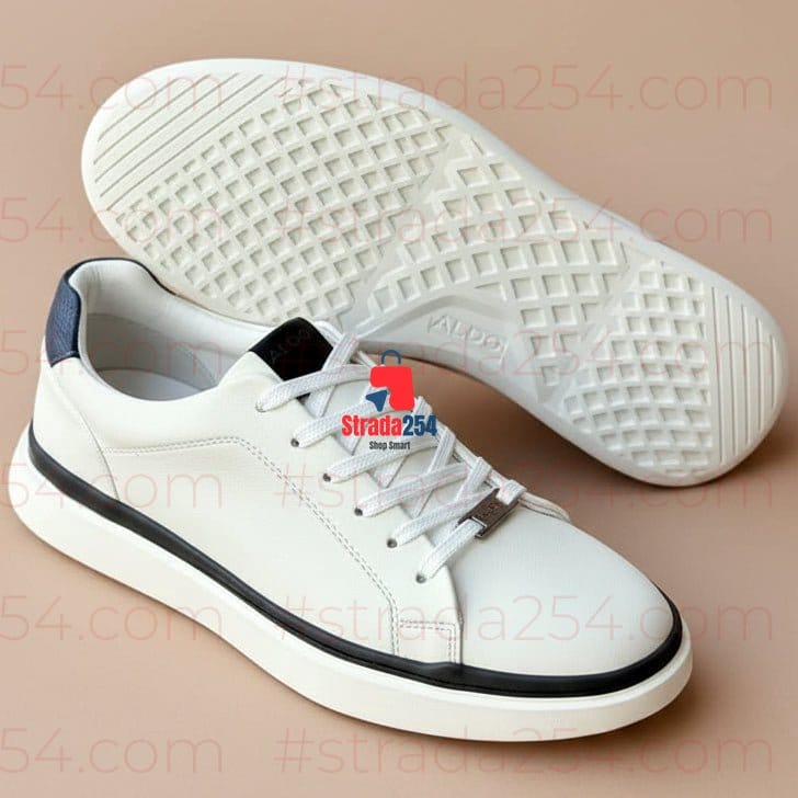 ALD Premium Leather Casual Sneakers – Minimalist Lace-Up Lifestyle Shoes | Black & White Collection_DPA