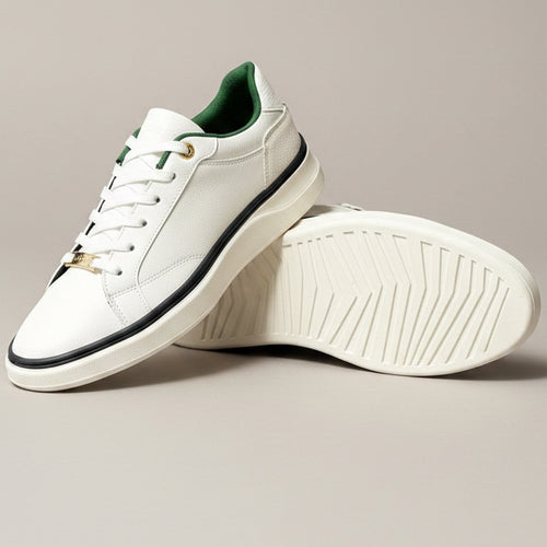 ALD Premium Leather Casual Sneakers – Minimalist Lace-Up Lifestyle Shoes | Black & White Collection_DPA