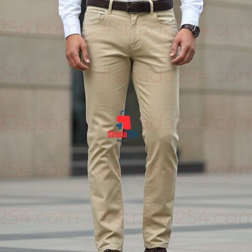 Dusty Life Premium Stretch Khaki Trousers – Slim Fit Casual Chinos | Smart Everyday Men's Pants_ZKRY