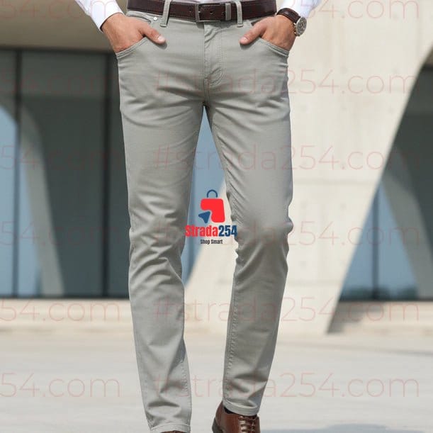 Dusty Life Premium Stretch Khaki Trousers – Slim Fit Casual Chinos | Smart Everyday Men's Pants_ZKRY