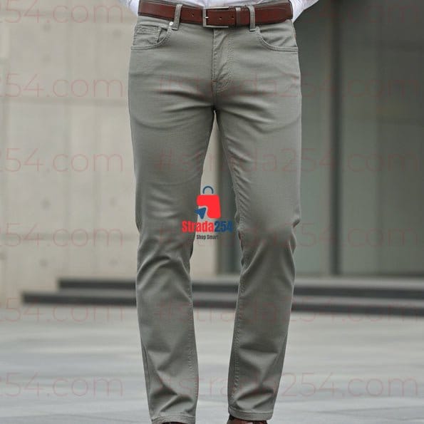 Dusty Life Premium Stretch Khaki Trousers – Slim Fit Casual Chinos | Smart Everyday Men's Pants_ZKRY