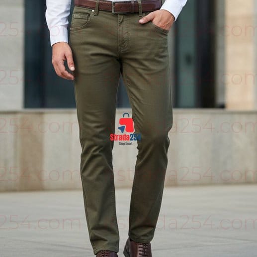 Dusty Life Premium Stretch Khaki Trousers – Slim Fit Casual Chinos | Smart Everyday Men's Pants_ZKRY