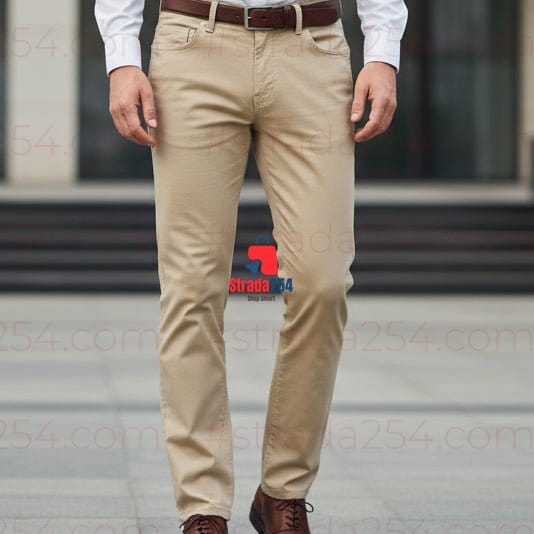 Dusty Life Premium Stretch Khaki Trousers – Slim Fit Casual Chinos | Smart Everyday Men's Pants_ZKRY