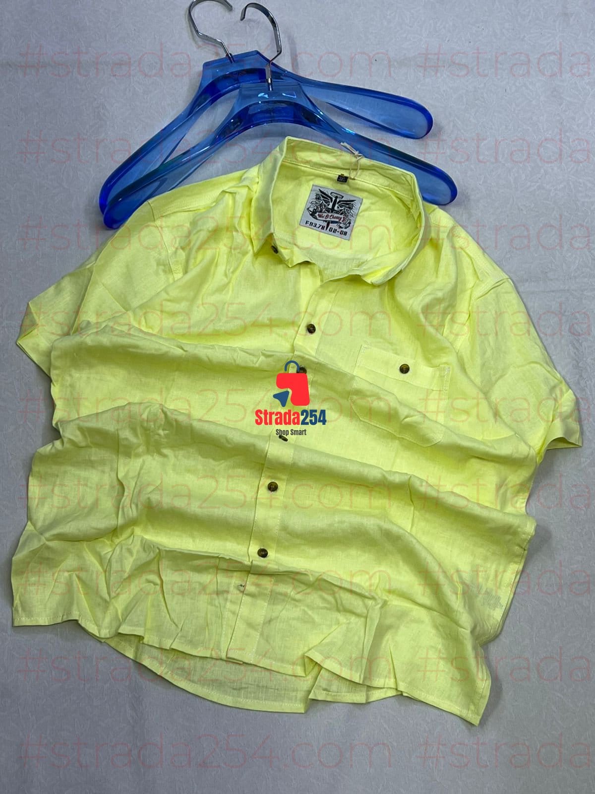 Premium Men’s Linen Short Sleeve Shirt – Lightweight Breathable Summer Casual Wear_AT