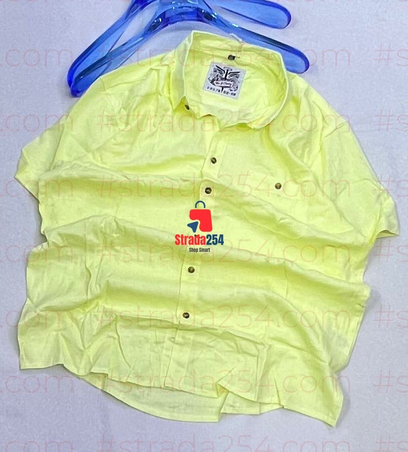 Premium Men’s Linen Short Sleeve Shirt – Lightweight Breathable Summer Casual Wear_AT