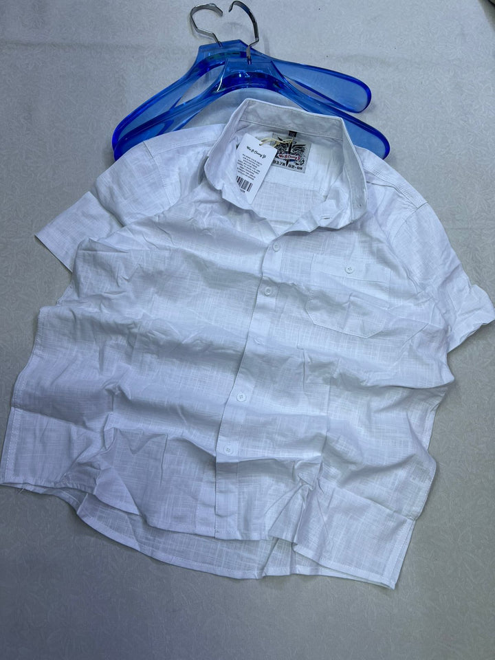 Premium Men’s Linen Short Sleeve Shirt – Lightweight Breathable Summer Casual Wear_AT