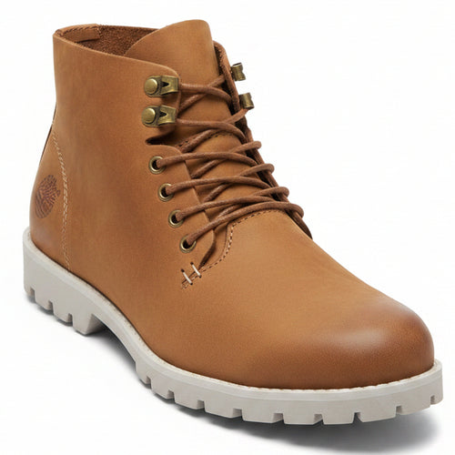 Men's Premium Leather Ankle Boots | Rugged Casual Lace-Up Boots for Everyday Wear_1C