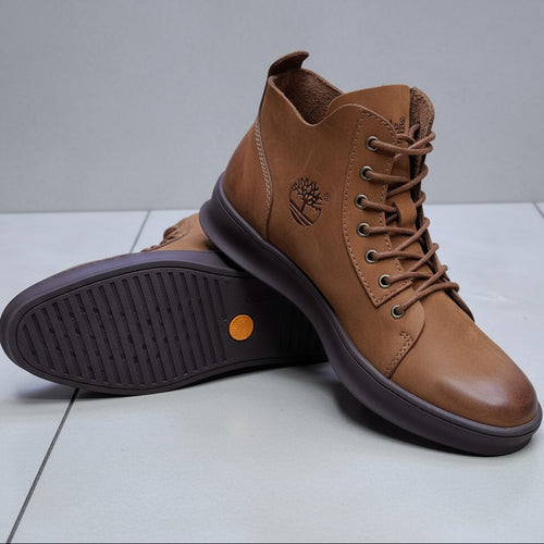 Men's Premium Leather Ankle Boots | Casual Lace-Up Comfort Boots for Everyday Wear_1C