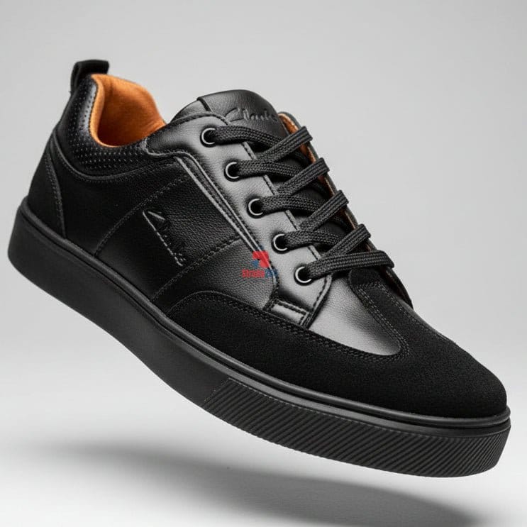 Men's Premium Casual Leather Sneakers | Smart Casual Lace-Up Shoes for Everyday Wear_NSE
