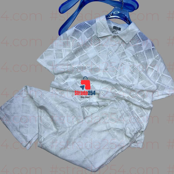 Men's Premium Mesh Co-Ord Set – Breathable Summer Two-Piece Outfit_AT