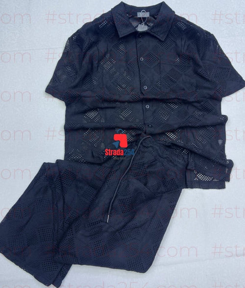 Men's Premium Mesh Co-Ord Set – Breathable Summer Two-Piece Outfit_AT