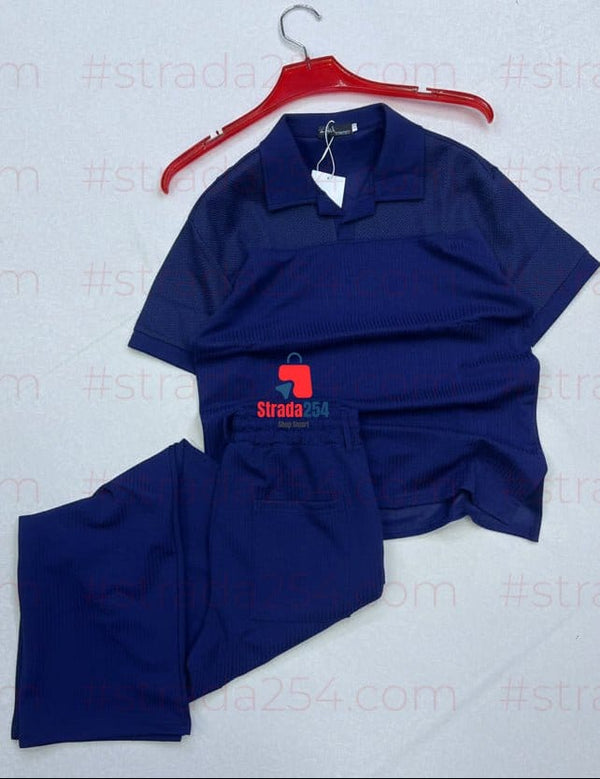Men's Premium Ribbed Polo & Full-Length Trouser Co-Ord Set_AT