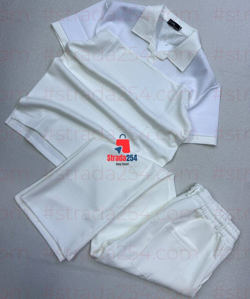 Men's Premium Ribbed Polo & Full-Length Trouser Co-Ord Set_AT
