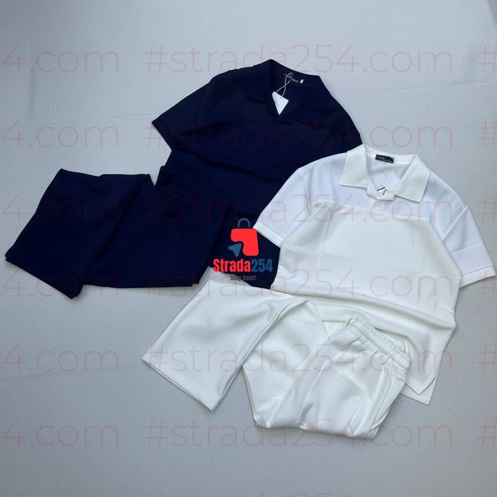Men's Premium Ribbed Polo & Full-Length Trouser Co-Ord Set_AT