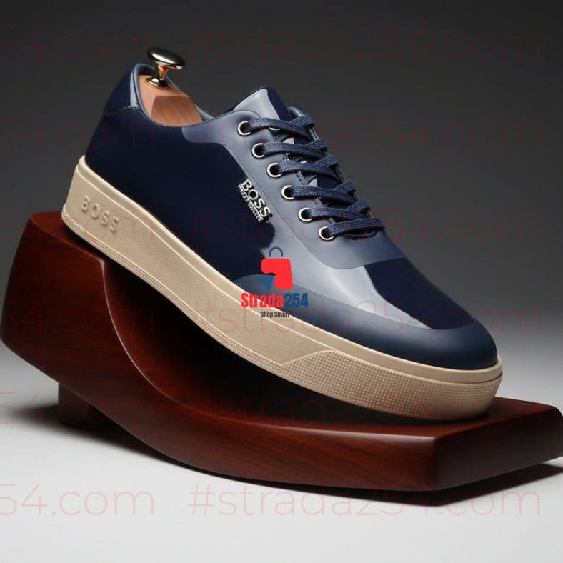 Men's Premium Gloss Casual Sneakers | Stylish Luxury Everyday Shoes_kk