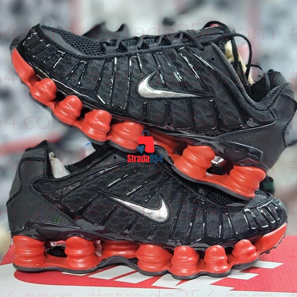 Men’s Spring Cushion Running Sneakers – Black & Red Performance Sports Shoes_BCS81