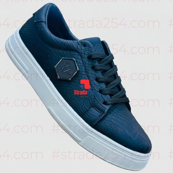 Men’s Textured Casual Lace-Up Sneakers – Premium Everyday Comfort Shoes_ADSH