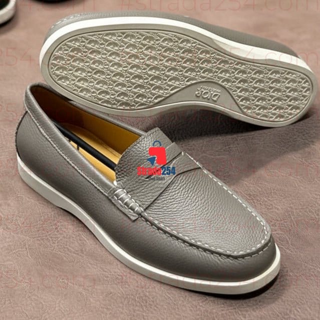 Premium Pebbled Slip-On Loafers – Lightweight Smart Casual Comfort Shoes | 4B