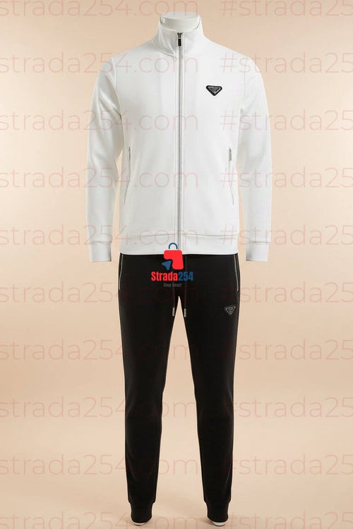 Men's Premium Zip-Up Tracksuit Set – Modern Slim Fit Athletic Jacket & Jogger Pants | STRADA254|PRC