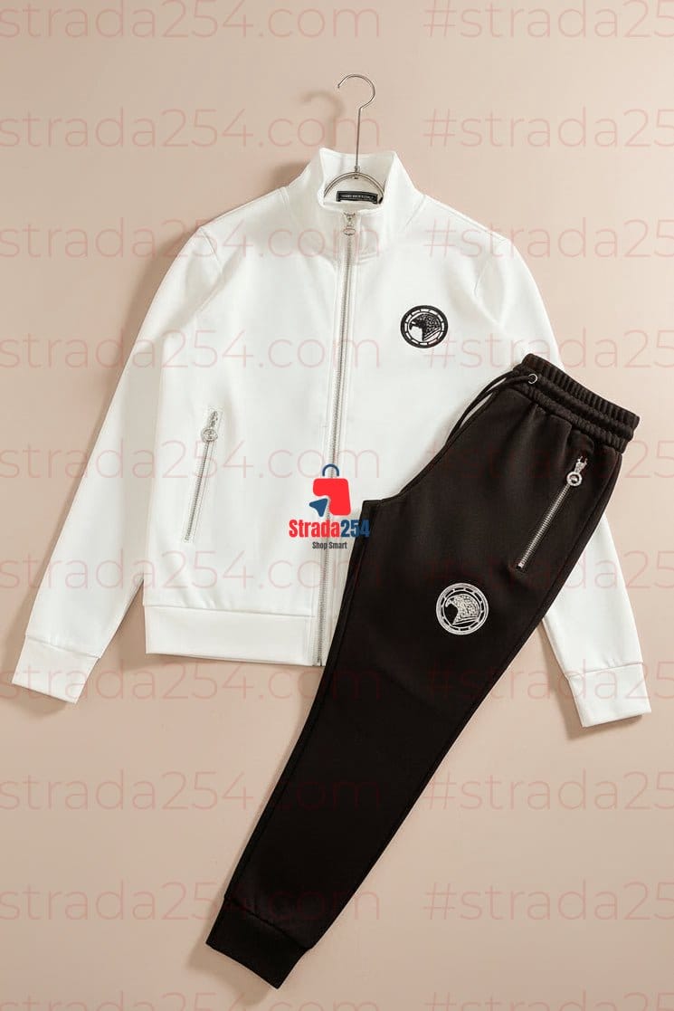 Men's Premium Zip-Up Tracksuit Set – Modern Slim Fit Athletic Jacket & Jogger Pants | STRADA254|PRC