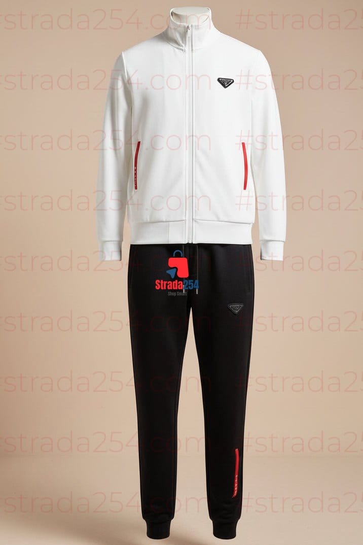 Men's Premium Zip-Up Tracksuit Set – Modern Slim Fit Athletic Jacket & Jogger Pants | STRADA254|PRC