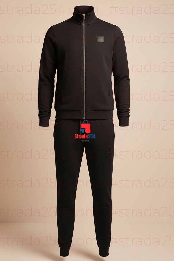 Men's Premium Zip-Up Tracksuit Set – Modern Slim Fit Athletic Jacket & Jogger Pants | STRADA254|PRC