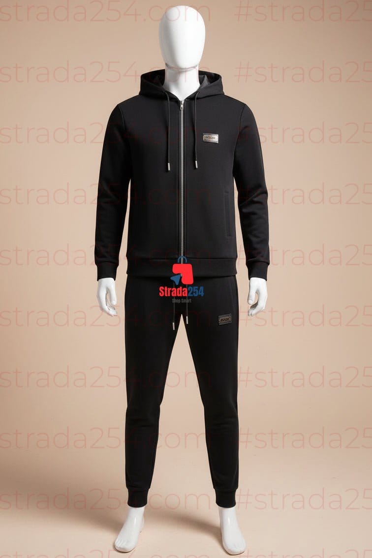 Men's Premium Zip-Up Tracksuit Set – Modern Slim Fit Athletic Jacket & Jogger Pants | STRADA254|PRC