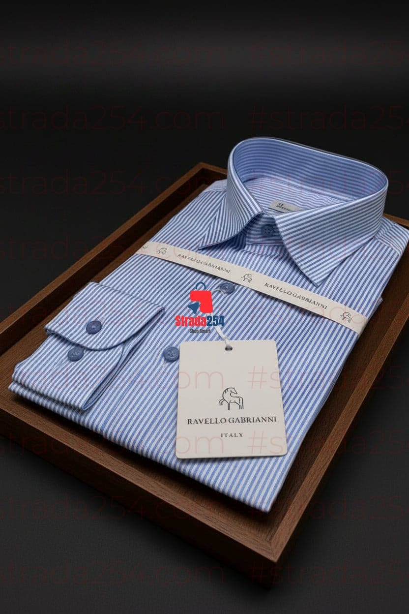 Men's Premium Vertical Stripe Dress Shirt|4B