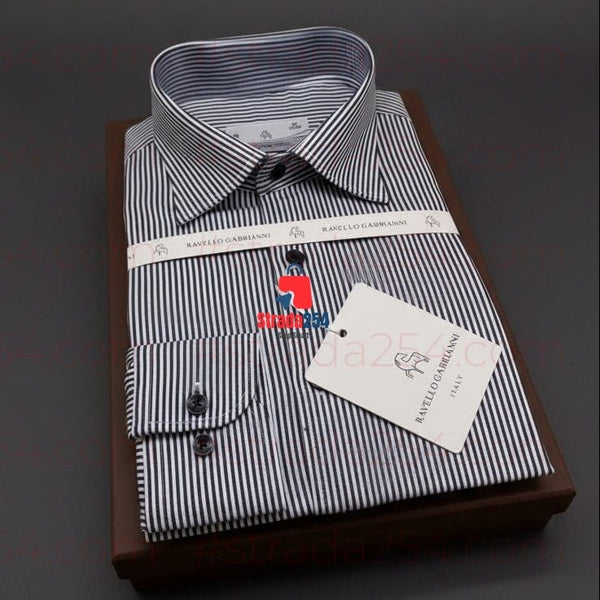 Men's Premium Vertical Stripe Dress Shirt|4B