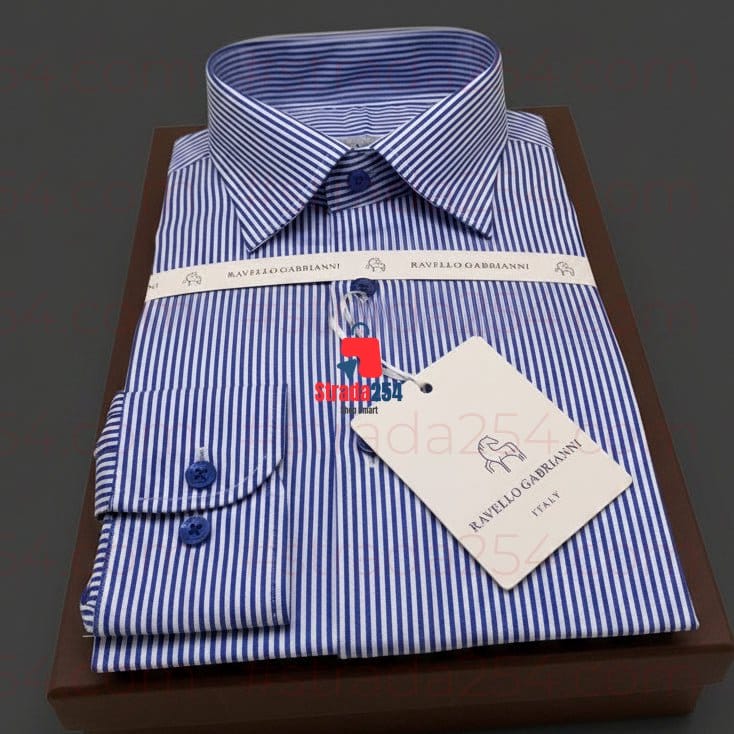Men's Premium Vertical Stripe Dress Shirt|4B
