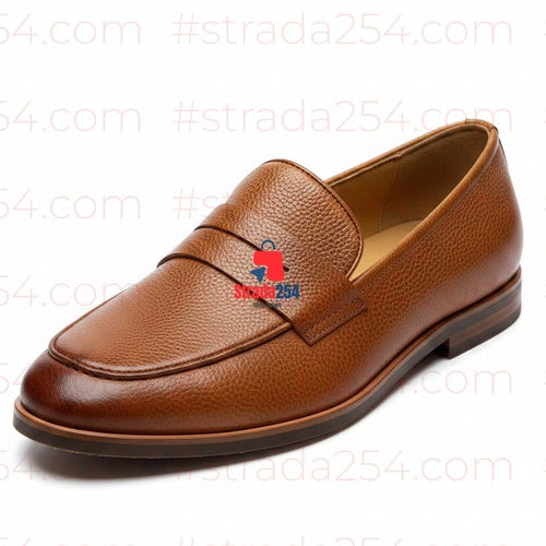 Men's Classic Pebbled Penny Loafers|5FA