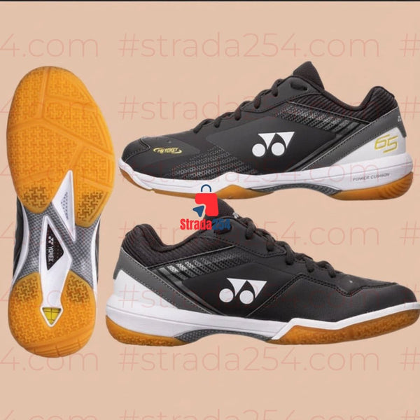 Men's Indoor Court Sports Shoes – Lightweight Non-Marking Badminton & Volleyball Sneakers Black/White_4B