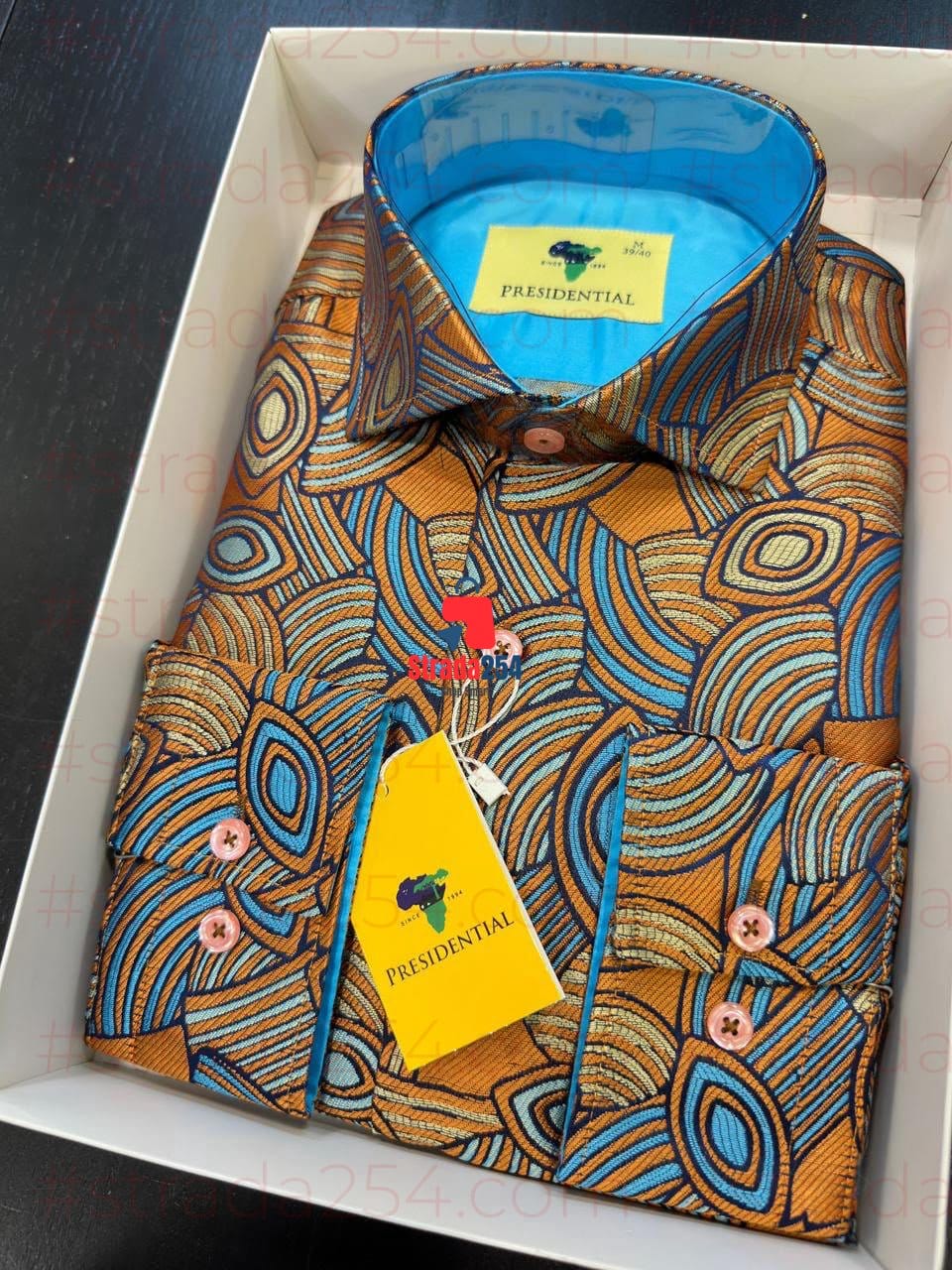 Presidential Premium Patterned Dress Shirt – Luxury Long Sleeve Men's Shirt|TWN